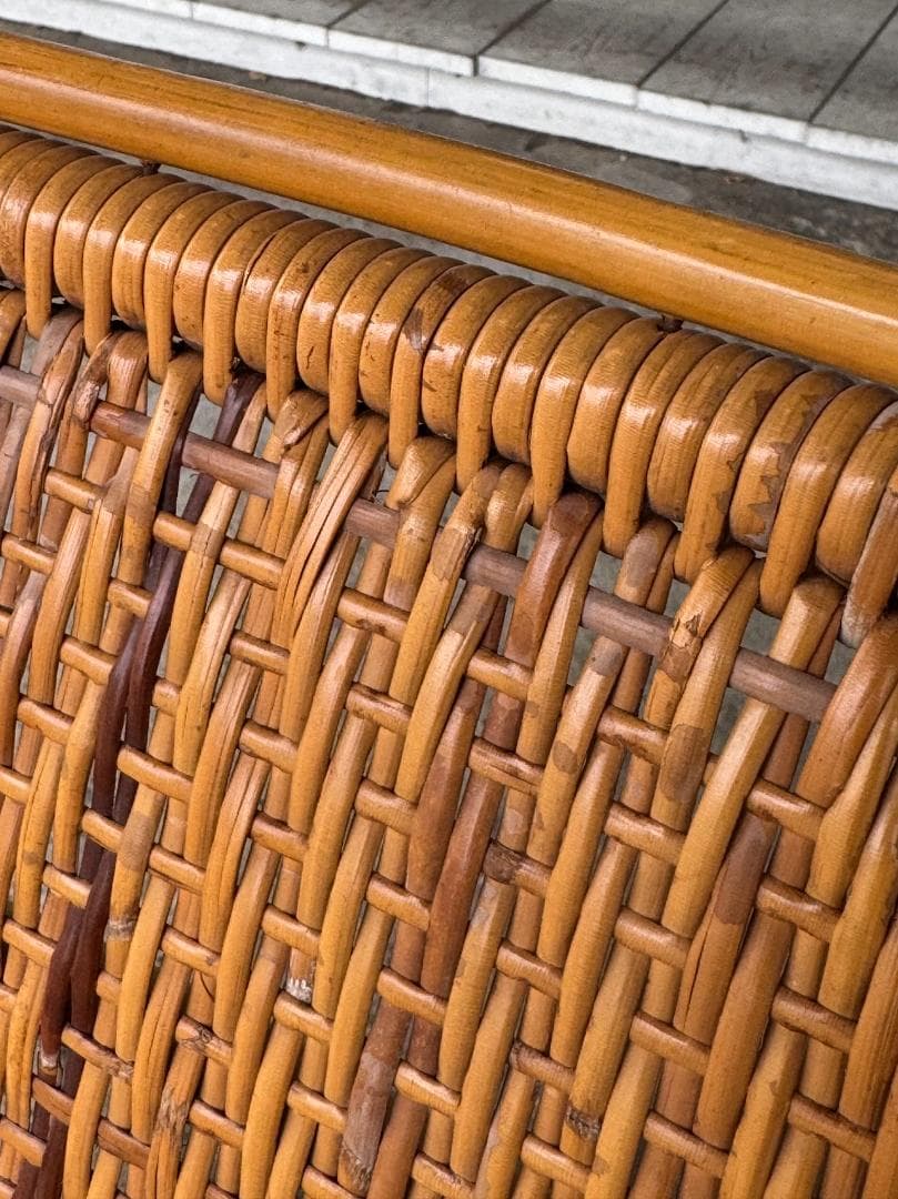 ラタンラウンジチェア_A　ヴィンテージ　北欧　アンティーク　パーソナルチェア