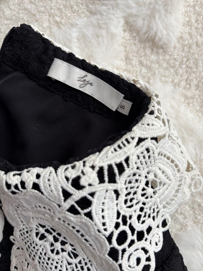 Leja 花柄　刺繍　シースルー　フォーマルドレス　パーティドレス　パールピアス