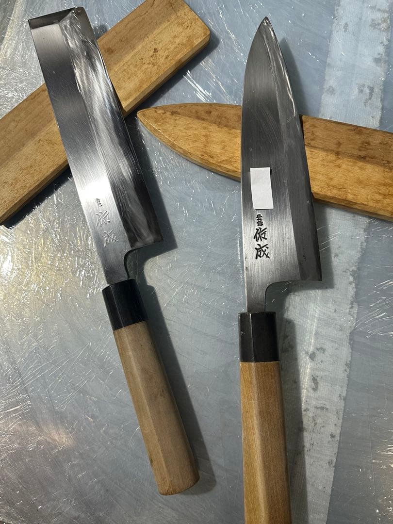 祐成、本焼き柳包丁、薄刃包丁、出刃包丁、包丁バックセット