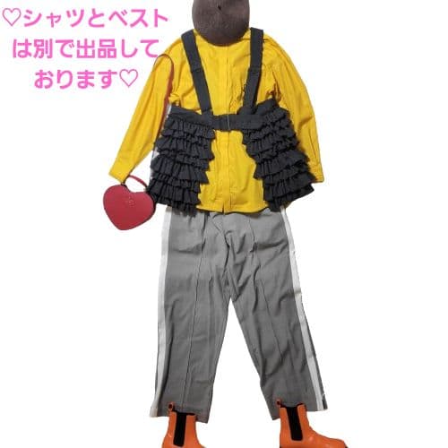 ♡2025winter♡トーマスマグパイ♡ストレッチ ライン パンツ グレー