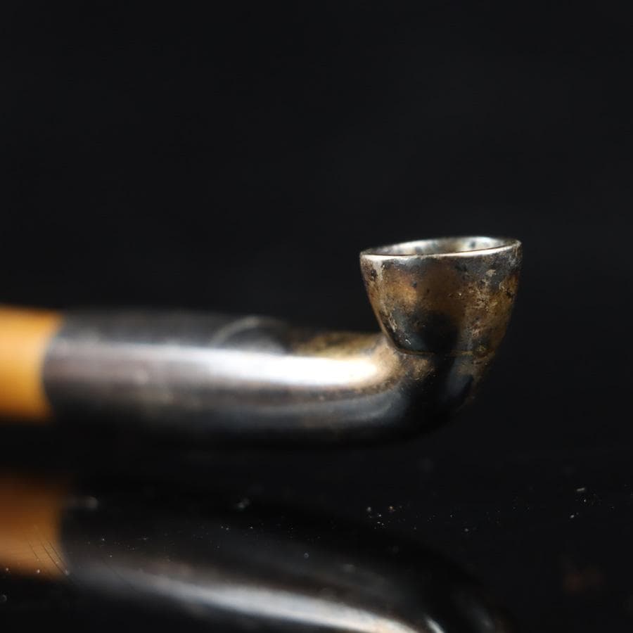 専用Y2978-1 竹編金銀象嵌金具蒔絵 煙管入れ 煙草入れ 〇吉銘　　　よ