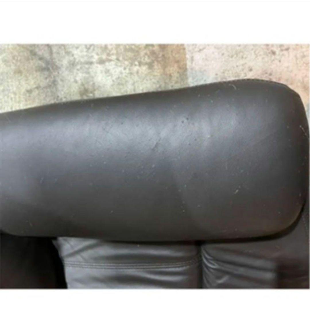 3人用電動本革テーブル付きリクライニングソファ(Nビリーバ2 本革BK)