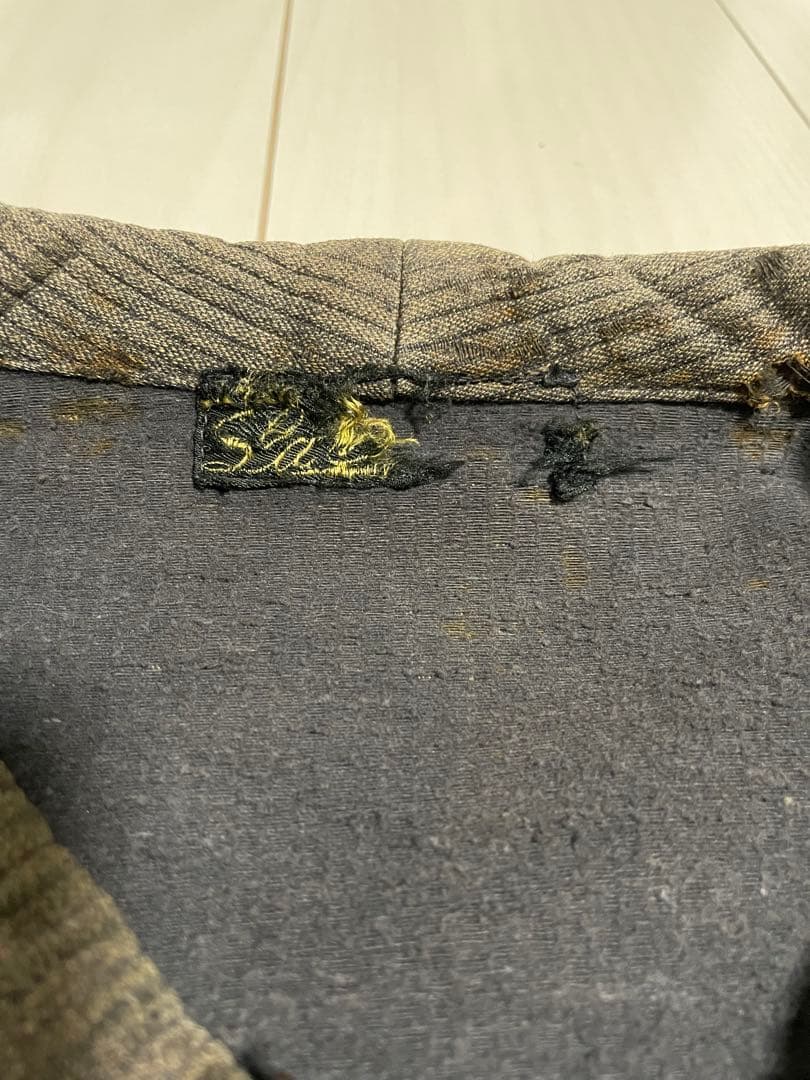 40s コットンピケ　ハンティングジャケット　フレンチヴィンテージ