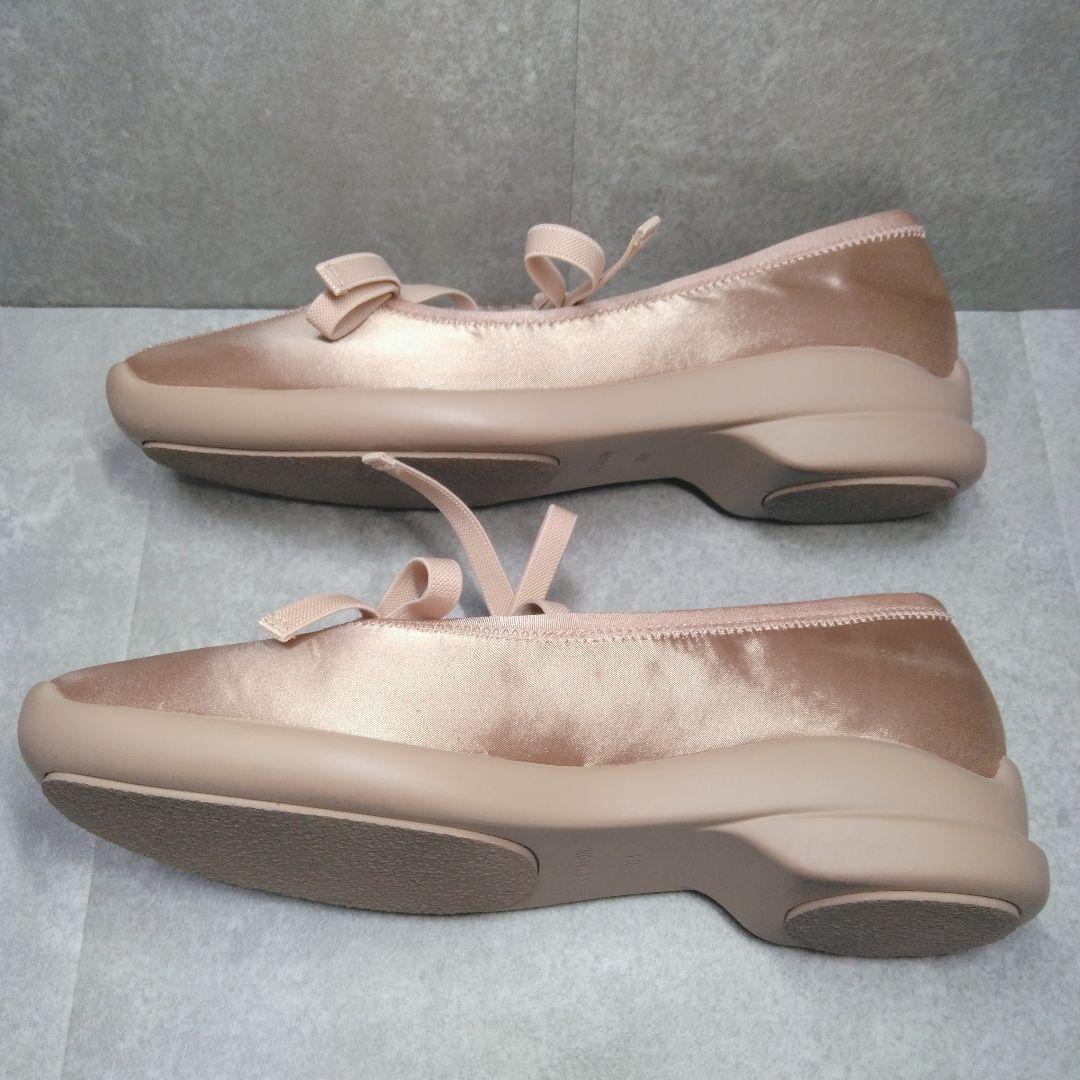 LE TALON ダブルリボンバレリーナ 23.5 ピンク サテン