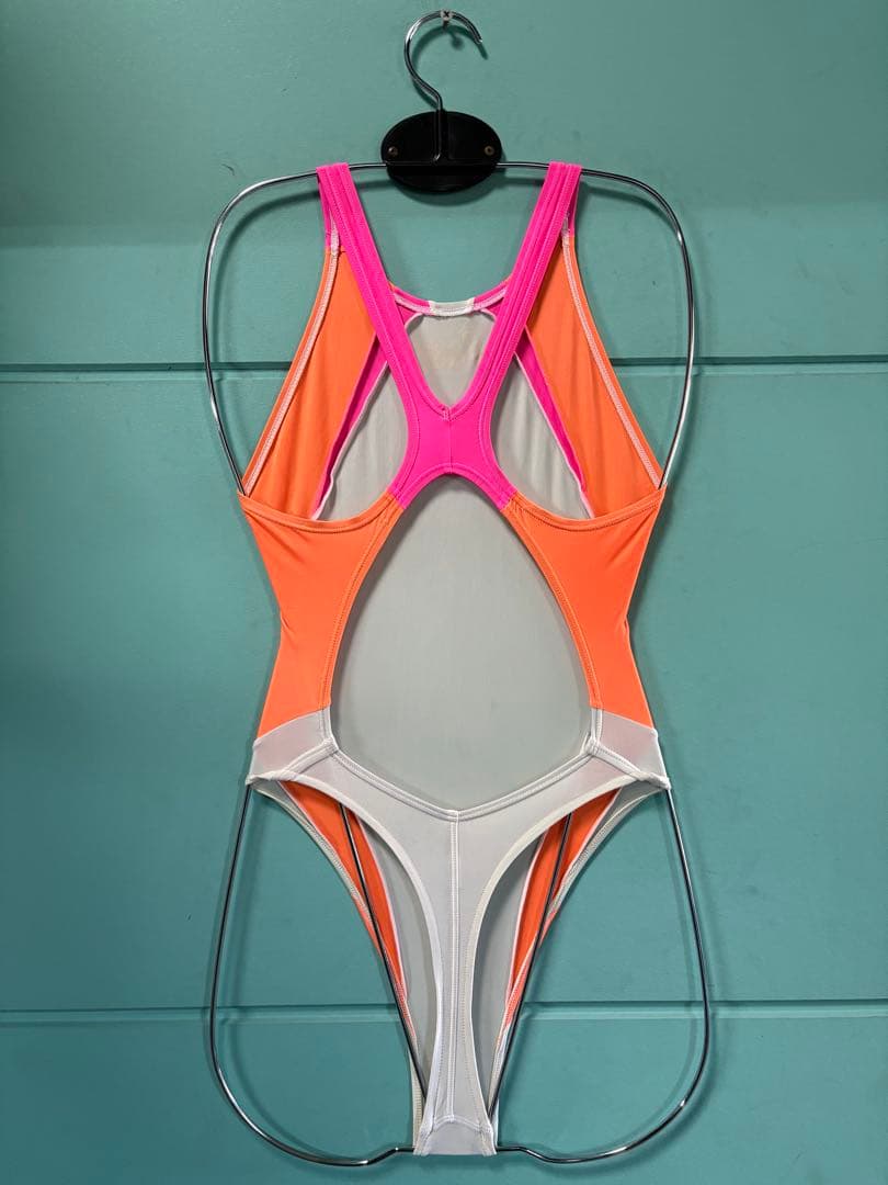 アシックス　ワンピース水着　ハイドロCD ハイカットTバック改造