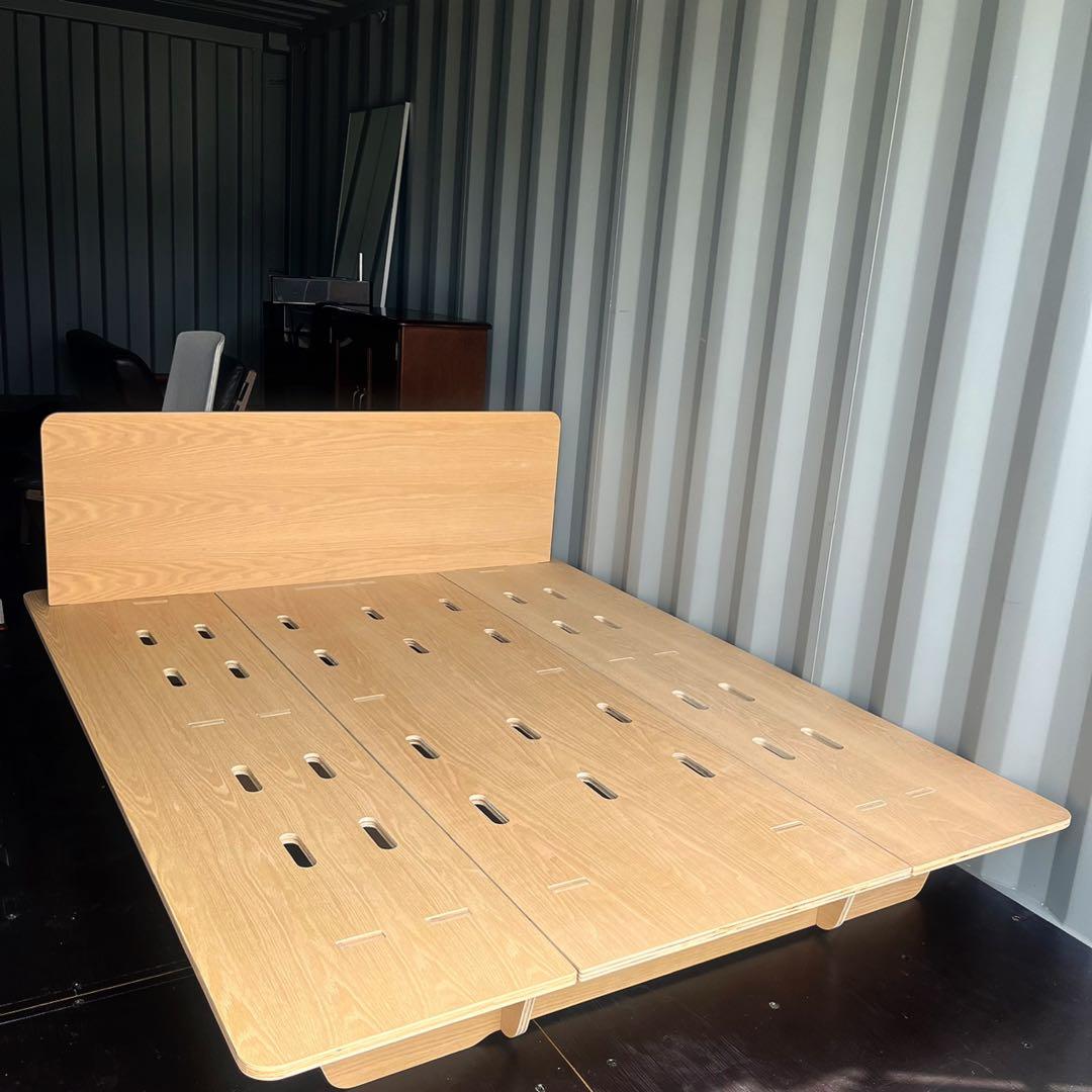 取付無料！コアラマットレス 北欧風ハニカム構造コアラベッドフレームクイーン✨