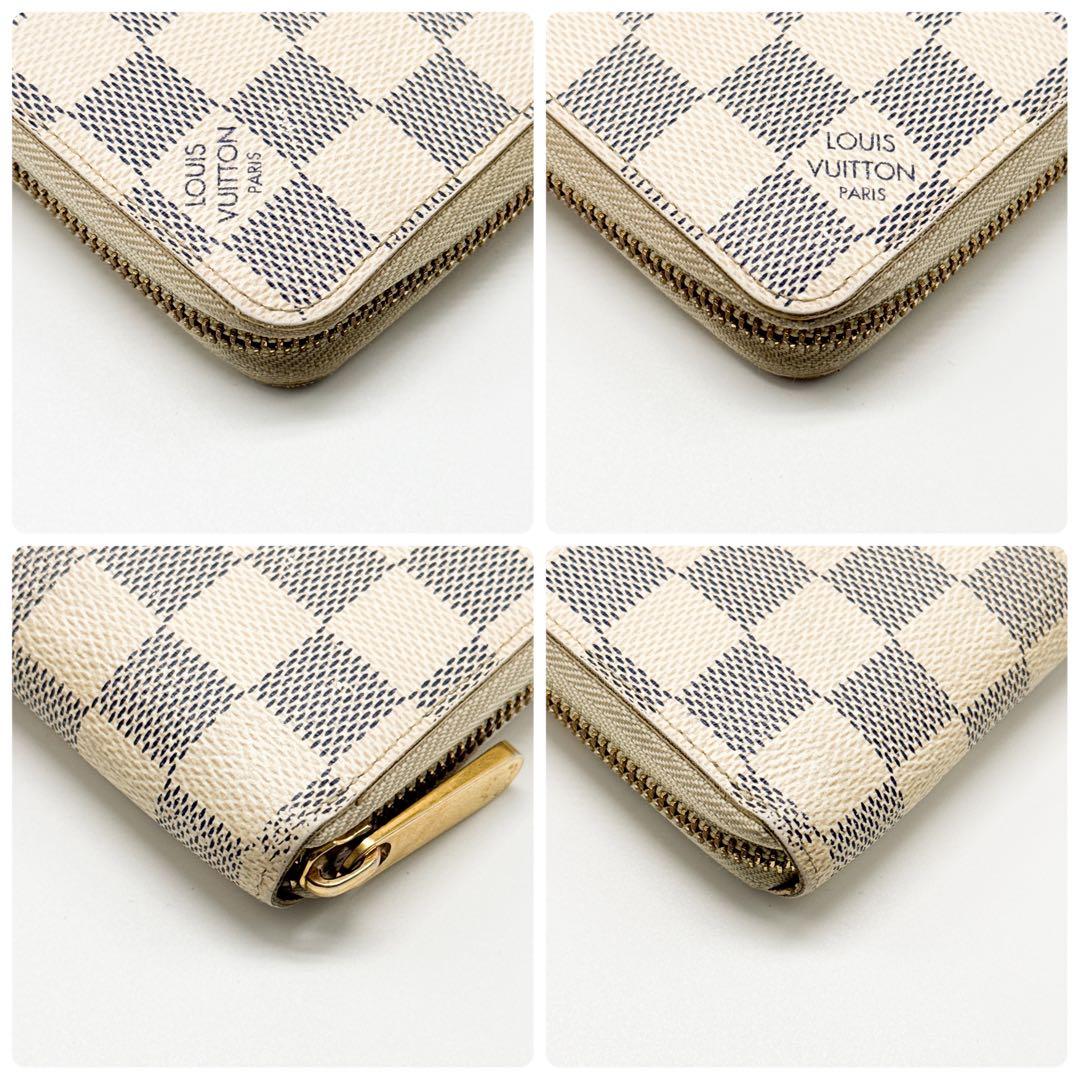 ルイヴィトン ダミエアズール ジッピーウォレット 財布 白 長財布 ホワイト