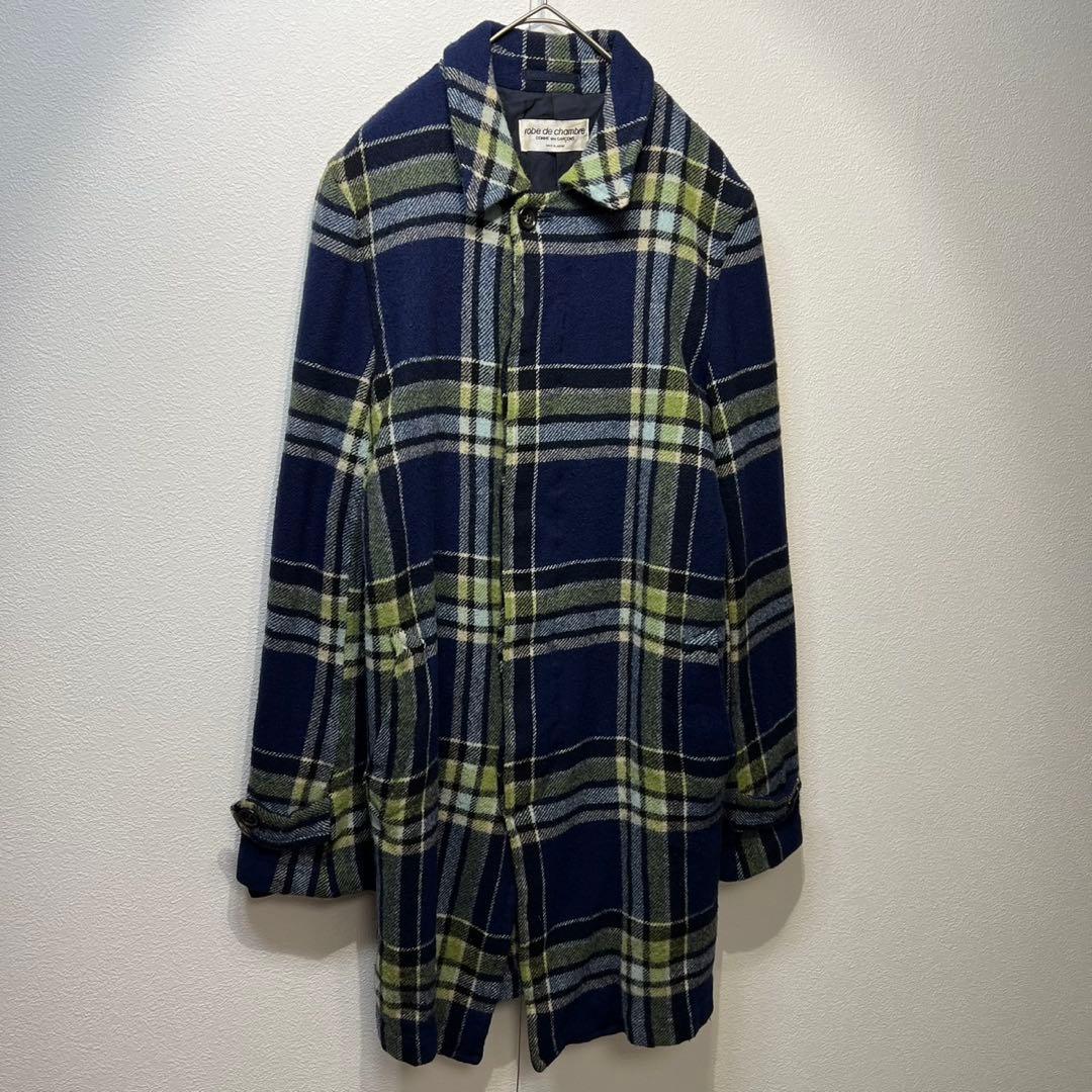 希少 美品 98年製 ローブドシャンブル コムデギャルソン チェック コート