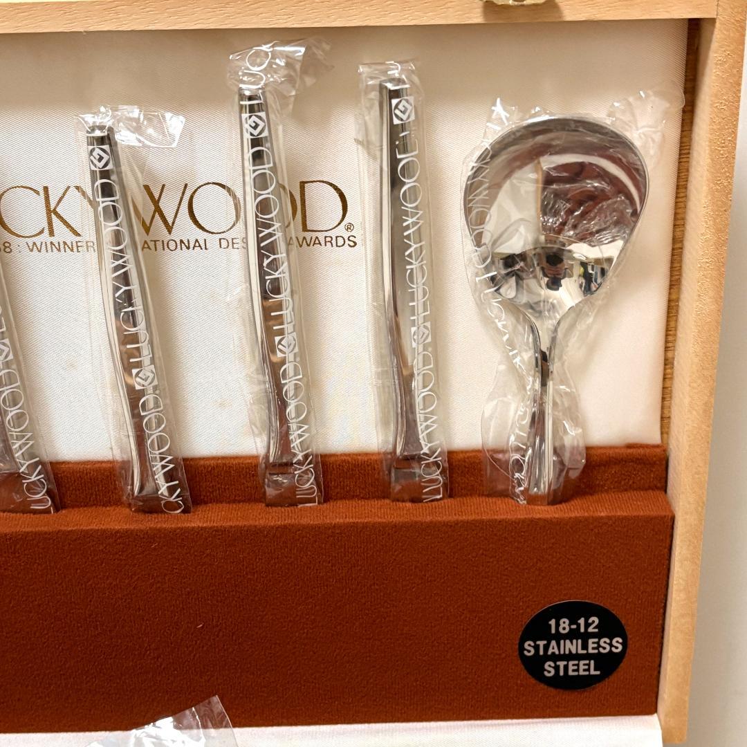 【新品・未使用品】ラッキーウッド カトラリーセット 50pc 5客用