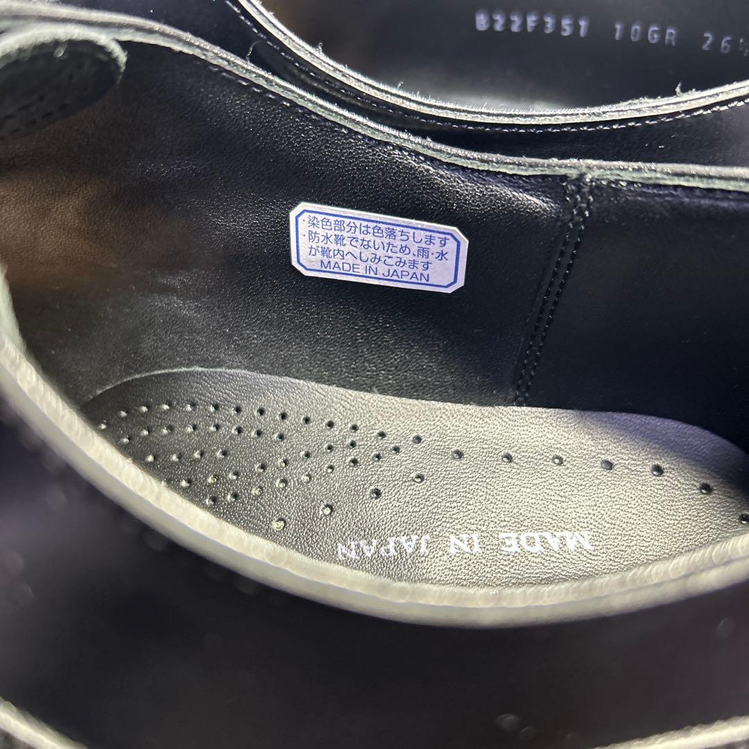 未使用級　REGAL リーガル　ストレートチップ　10GR ブラック　内羽根式