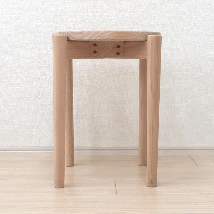 HPY ST HNK　スツール　ひのき国産　2脚（受注生産）　ホワイト