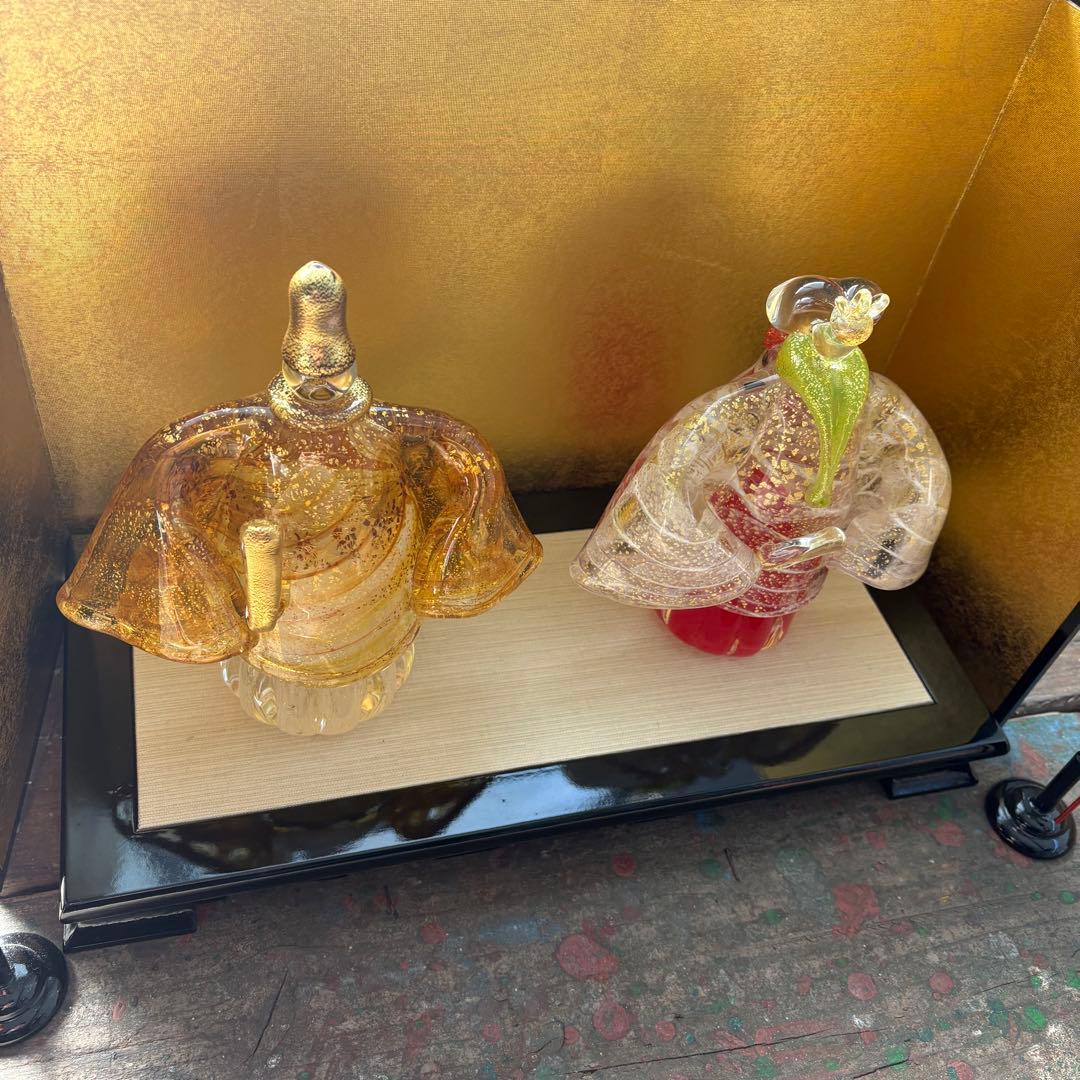 ガラス作家 川北成彦 さんのガラス雛 雛人形