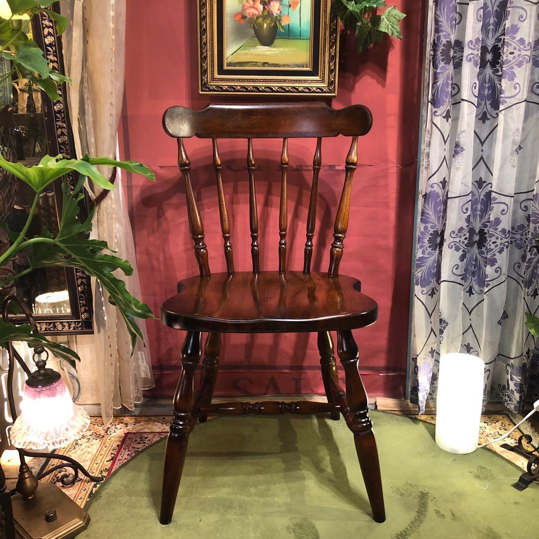 maki 　L３　キツツキマーク ヴィンテージ スピンドルチェア　飛騨産業