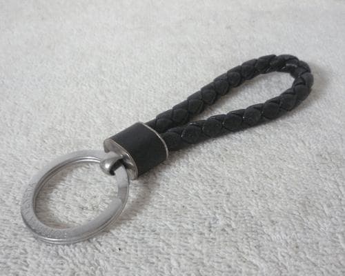 ボッテガヴェネタ　イントレチャート　ブラック　黒　キーリング　キーホルダー