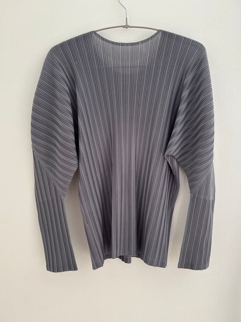 pleatsplease グレーカットソー