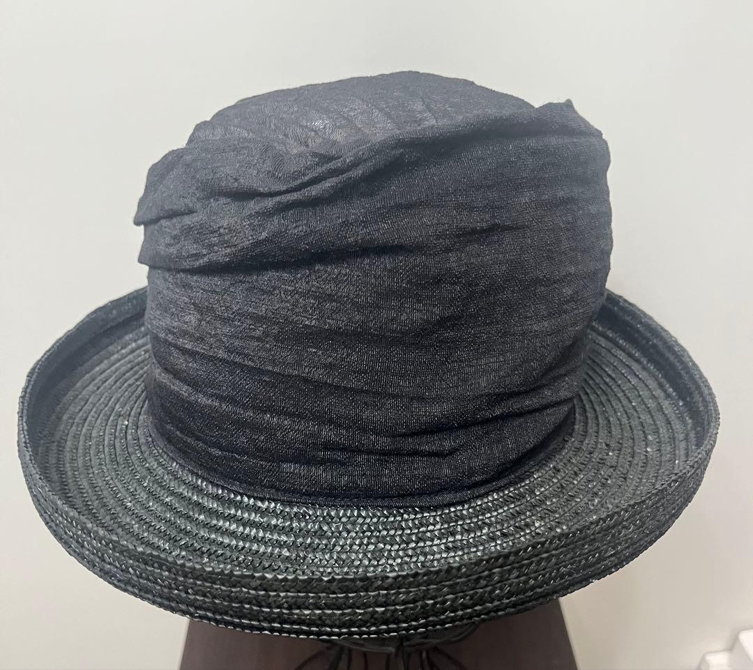 Ｙ'ｓ　ヨウジヤマモト　ワイズ　帽子　BLACK 変形　異素材　透け感