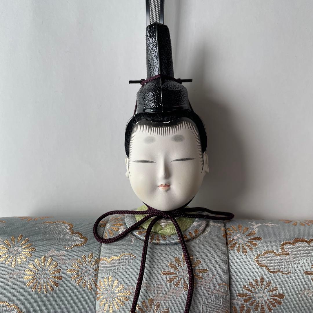 お雛様　立ち雛　木目込み人形　久月　ガラスケース付き　雪洞付き