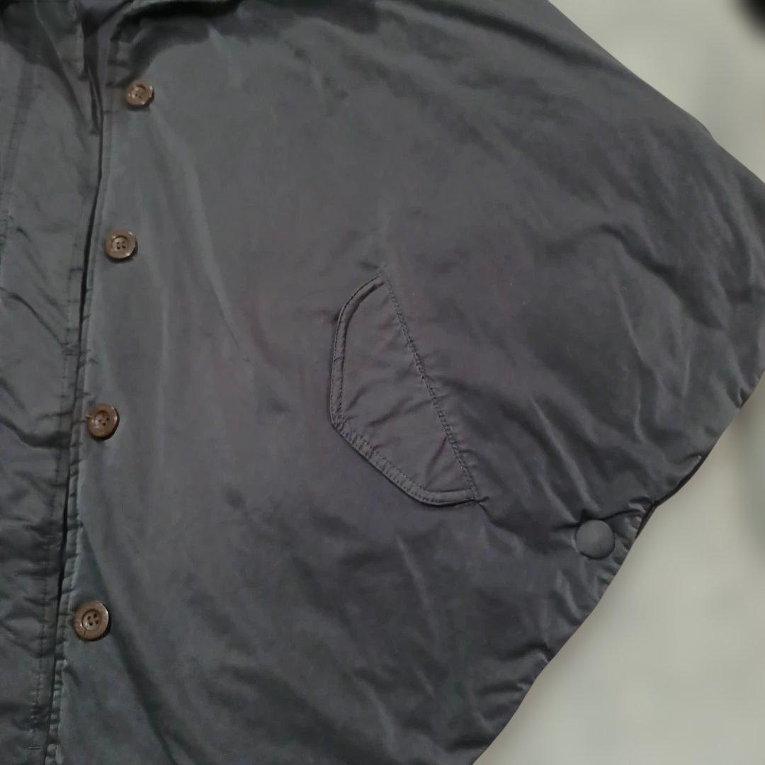 TATRAS　 ネイビー 　ダウンケープ　ポンチョファ―付き