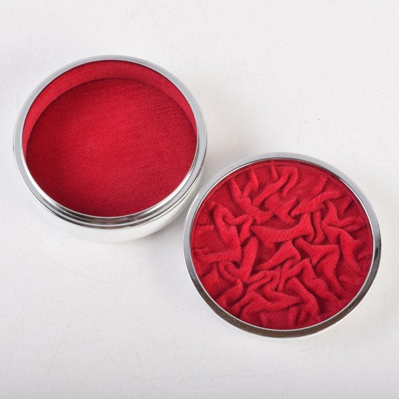 七宝焼　安藤七宝店　花草文　盒子　蓋物　箱付　V　8637