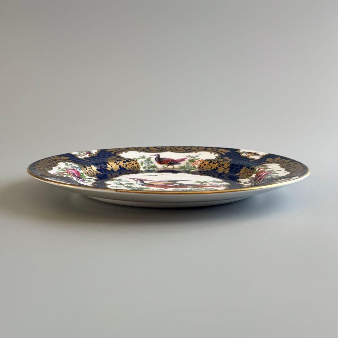 英国製アンティーク　1870年代　Booths 鳥絵金彩　【稀少品・美術品】