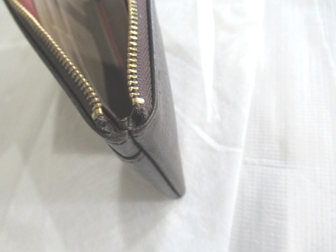 極美品☆IBIZA イビサ（イビザ）　　L字ファスナー　本革レザー　長財布