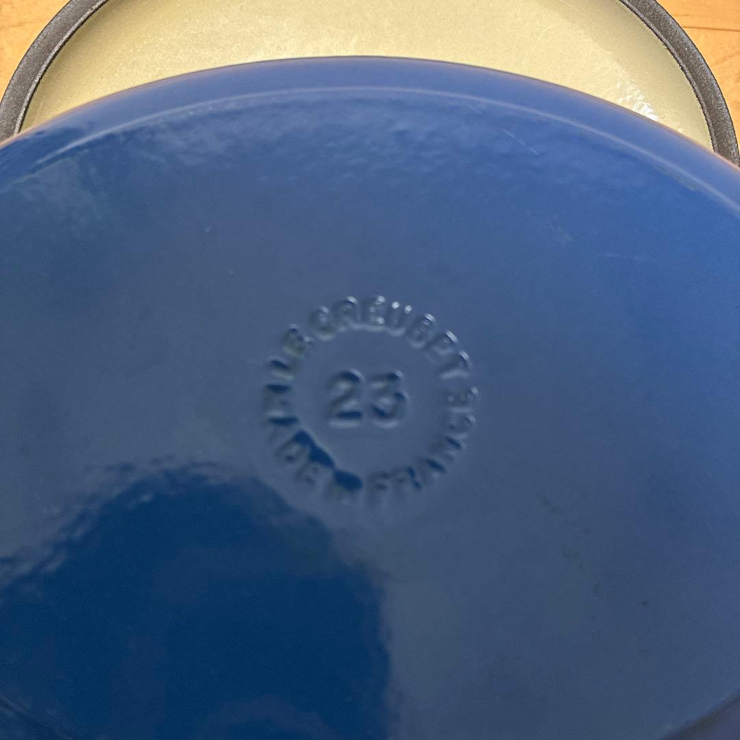 ル・クルーゼ　ココットオーバル　鍋　ブルー　23