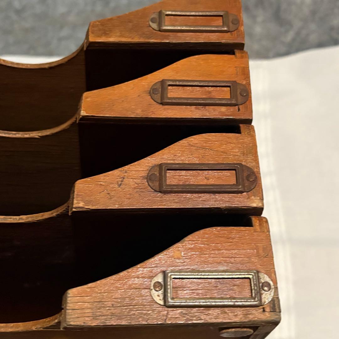 古道具　木製書類ラック　書類ケース