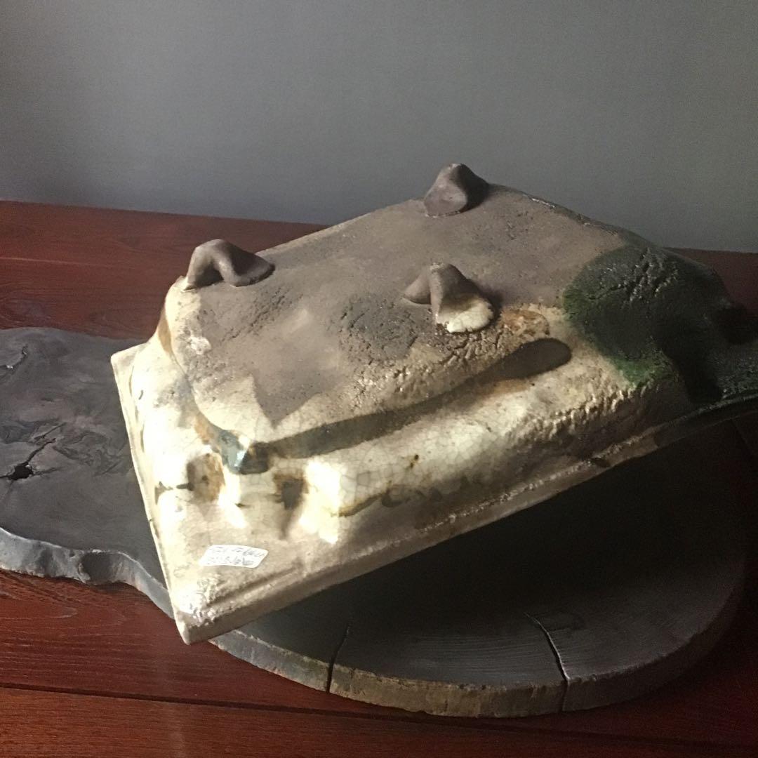 古織部　取手付　菓子皿　茶道