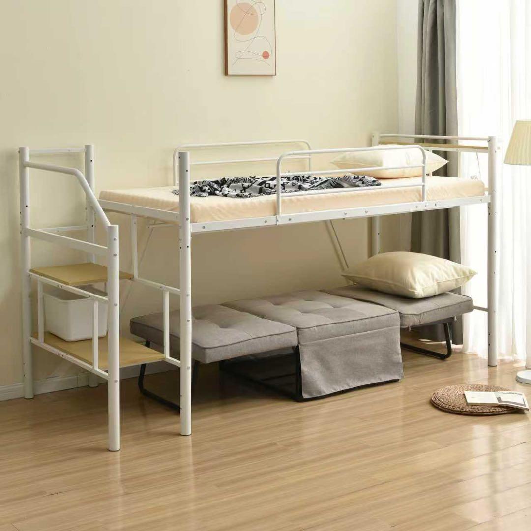 【新品】耐荷重150kg パイプ床板ロフトベッド 高さ130cm Sシングル