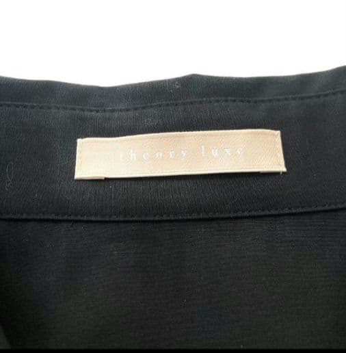 伊勢丹限定　美品　セオリーリュクス　長袖ブラウス　2023　シャツ　ブラック　黒