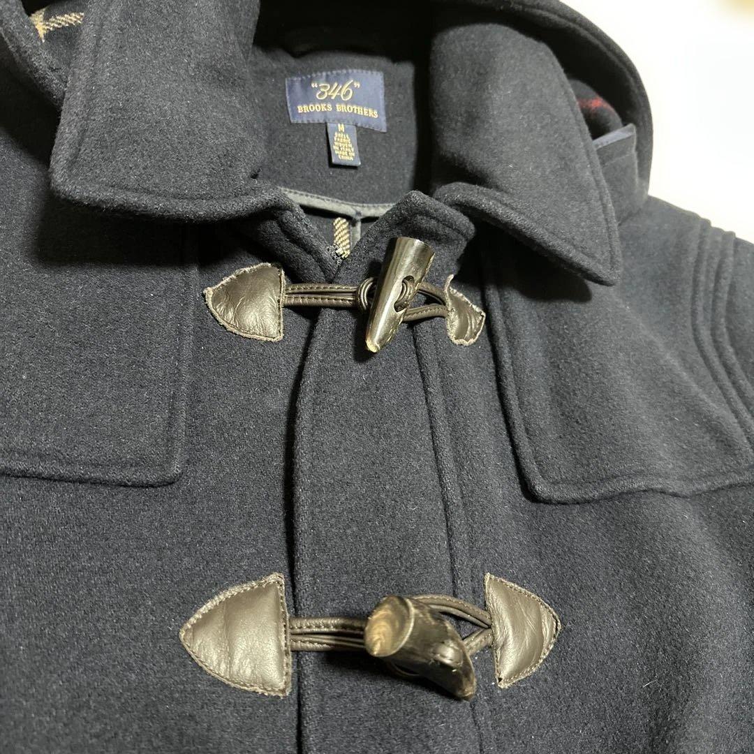 Brooks Brothers 346 ダッフルコート ネイビー チェック柄