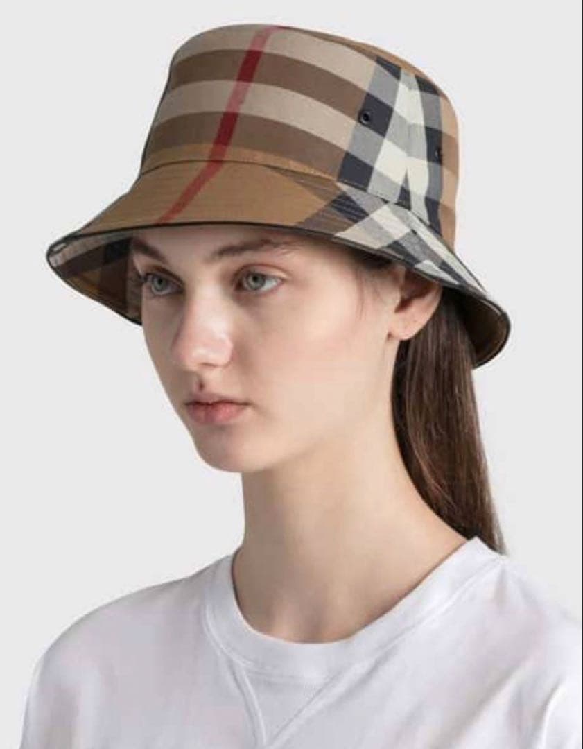 新品タグ付き 現行 BURBERRY バケットハット メガチェック 男女兼用 M
