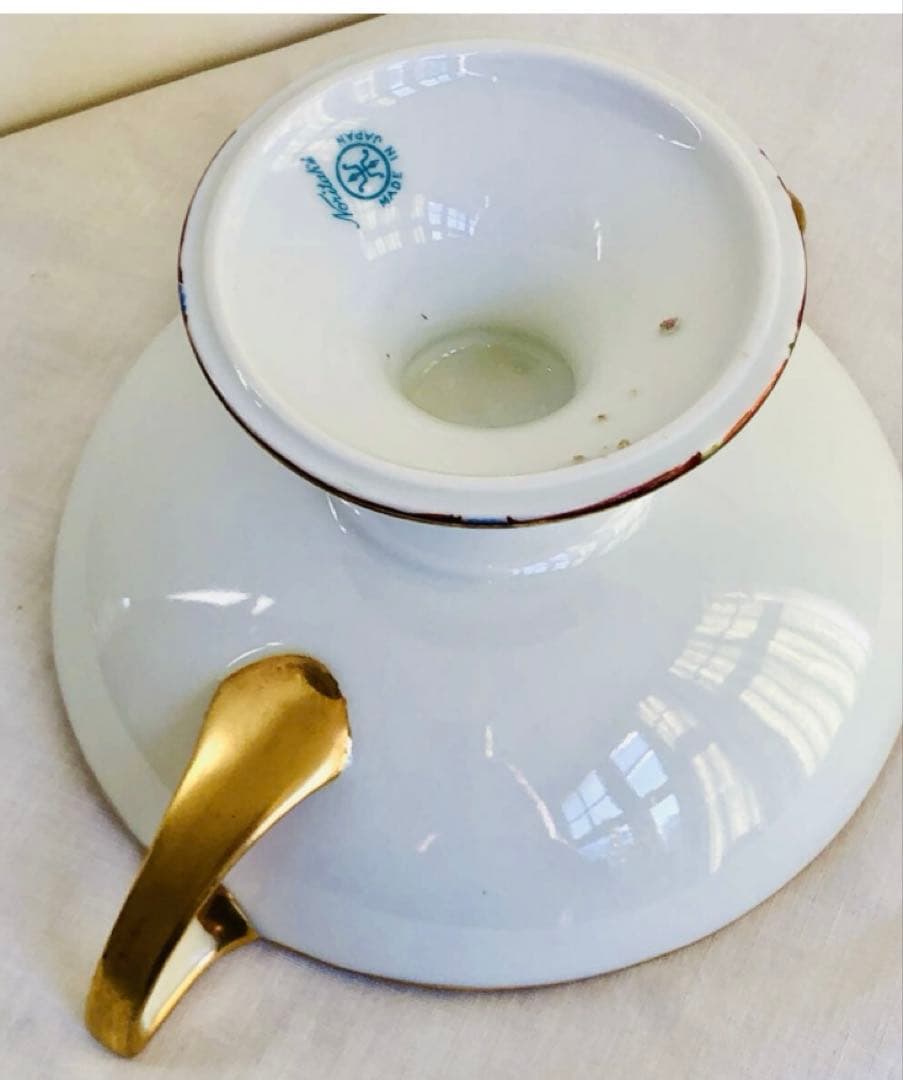 １９１０年　　　　　オールドノリタケ英国輸出用マルキ印 金彩ハンドコンポート皿