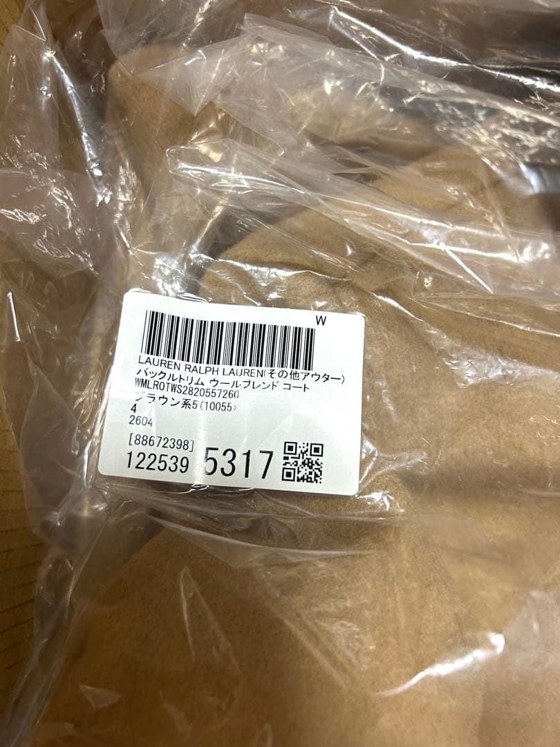 正規店購入　ローレンラルフローレン　バックルトリム ウールブレンドコート