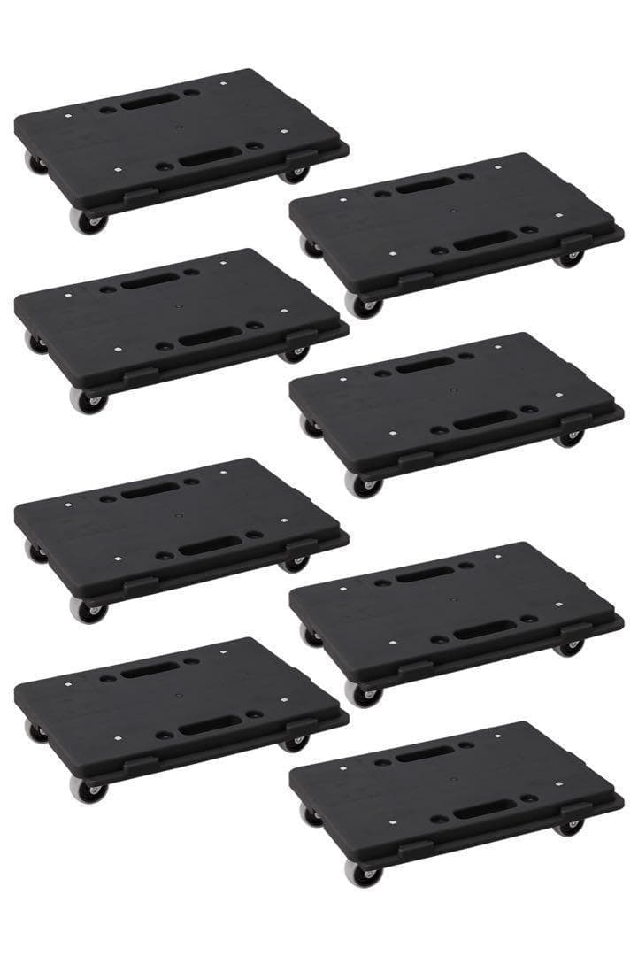 平台車 【8個セット】 最大9個連結 耐荷重100kg 重さ1.27kg1792