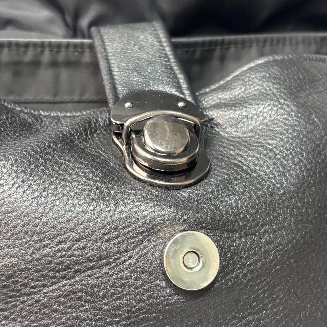 美品✨chi.wata リュック レザー 幾何学 本革 ブラック チワタ A4◎