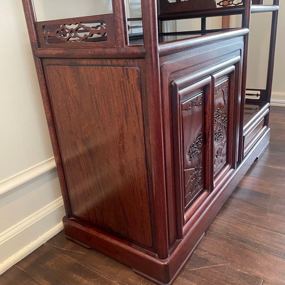 唐木家具 【美品】茶箪笥 ヴィンテージ　飾り棚 アンティーク家具　和家具