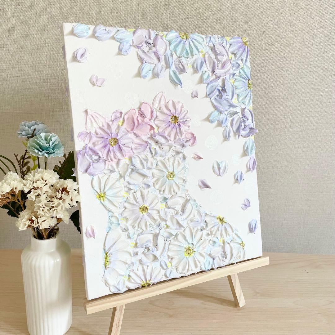 「ふたりの物語」　F3 2枚セット　テクスチャーアート　結婚祝い　記念日ギフト