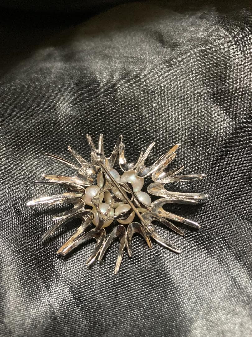 MIKIMOTO ミキモト ブローチ パール 7粒 7珠 925 皇室御用達