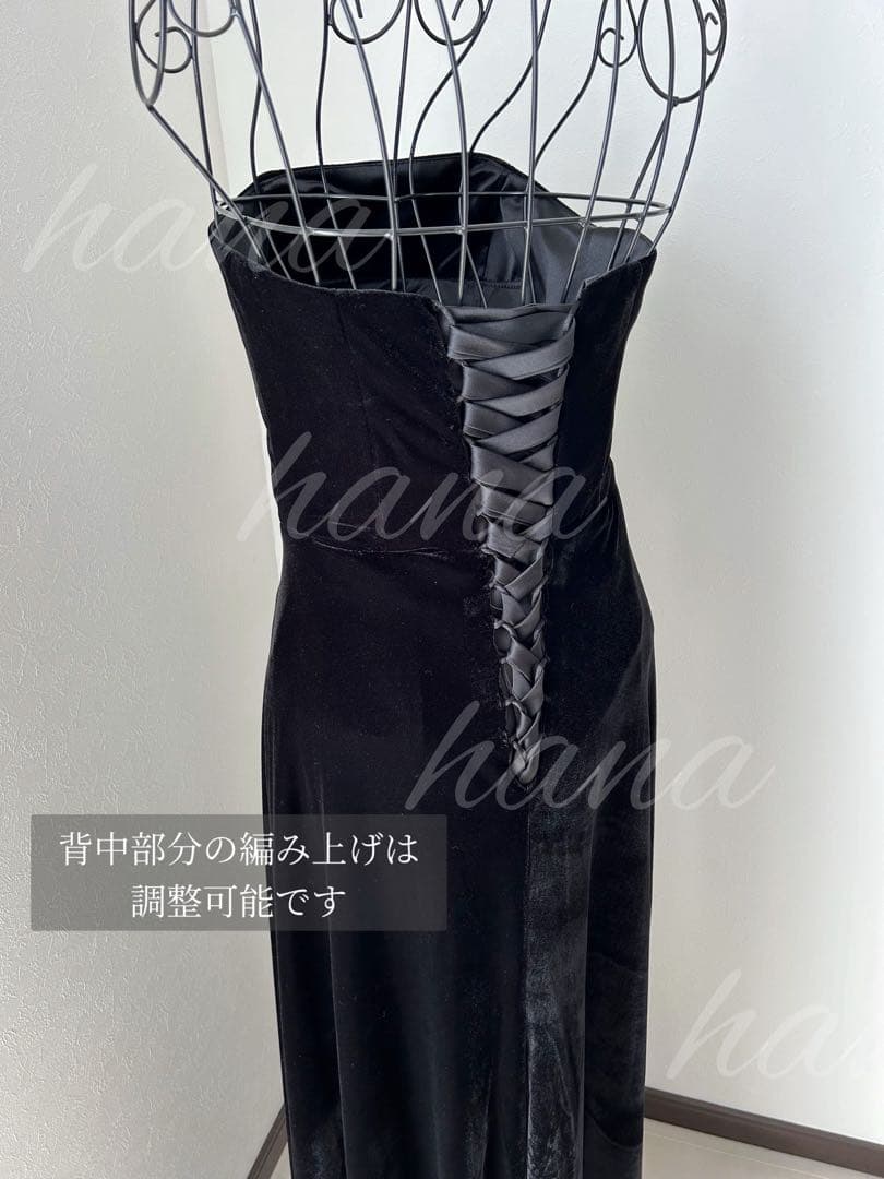 美シルエット＊ブラックドレス ウェディング 前撮り 韓国フォト ベロア