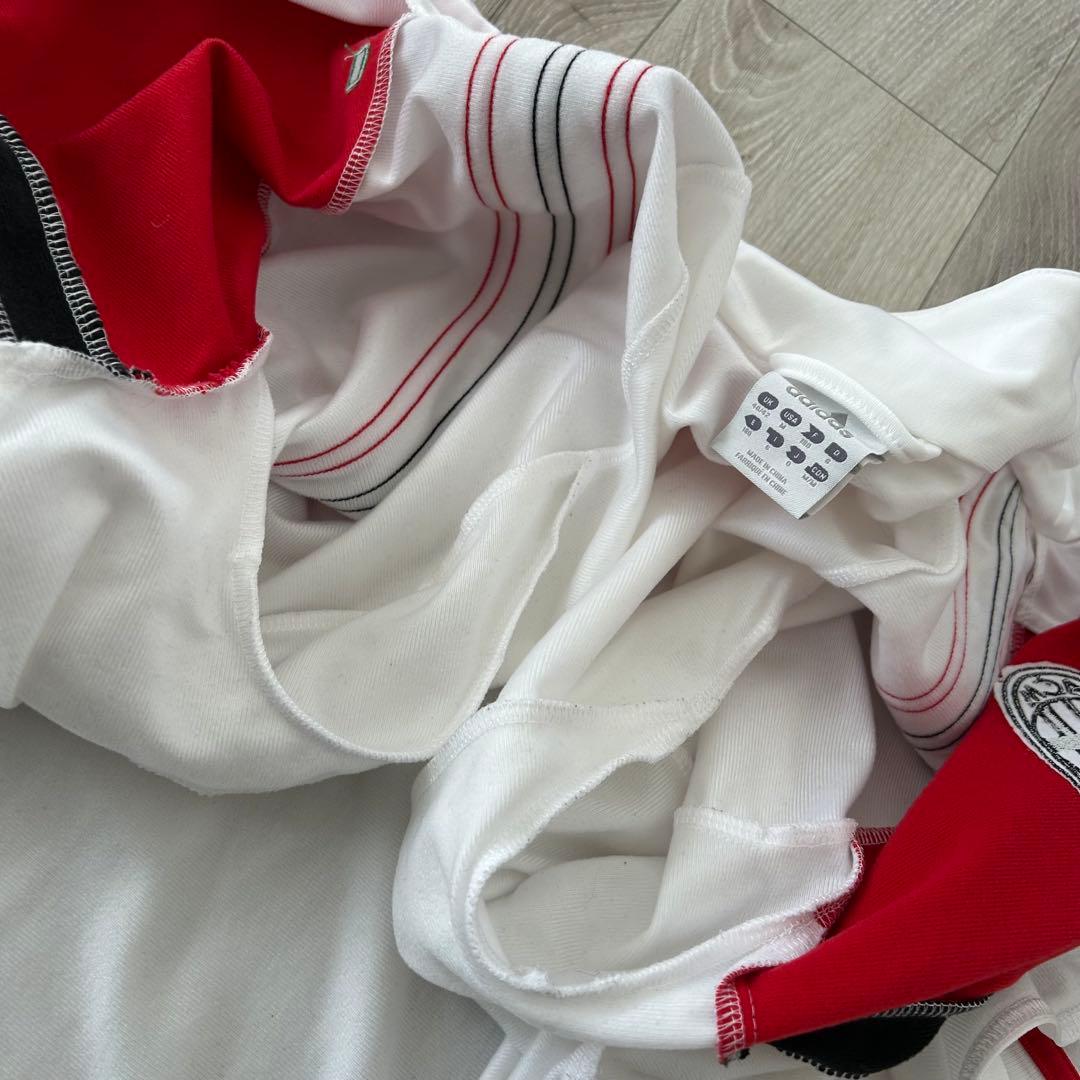adidas AC MILAN トラックジャケット ジャージ 白赤 O 刺繍