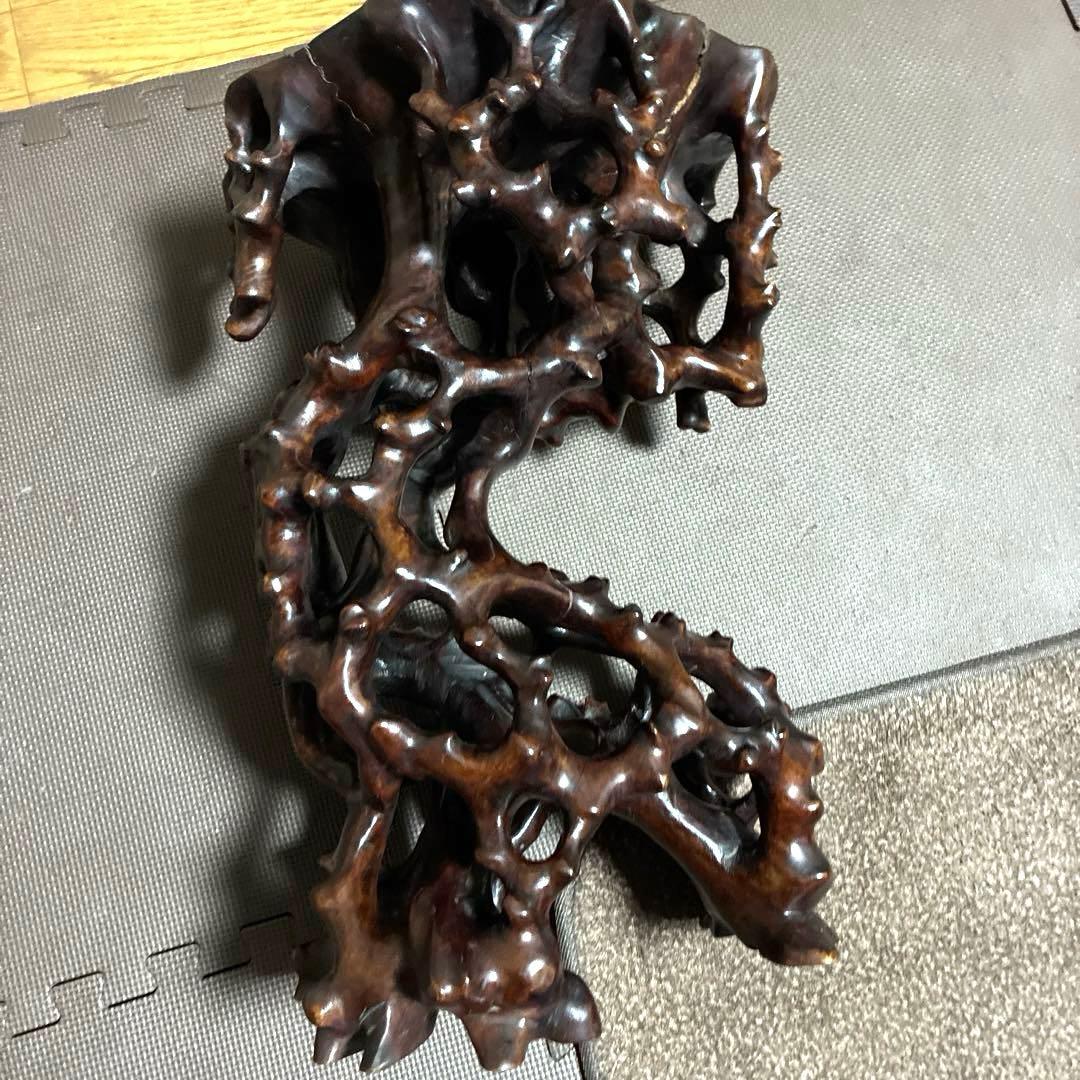 ‼️希少‼️根本、天然木、卓、飾台、花台、香炉台、日本式昭和レトロ根卓古美術明治大正