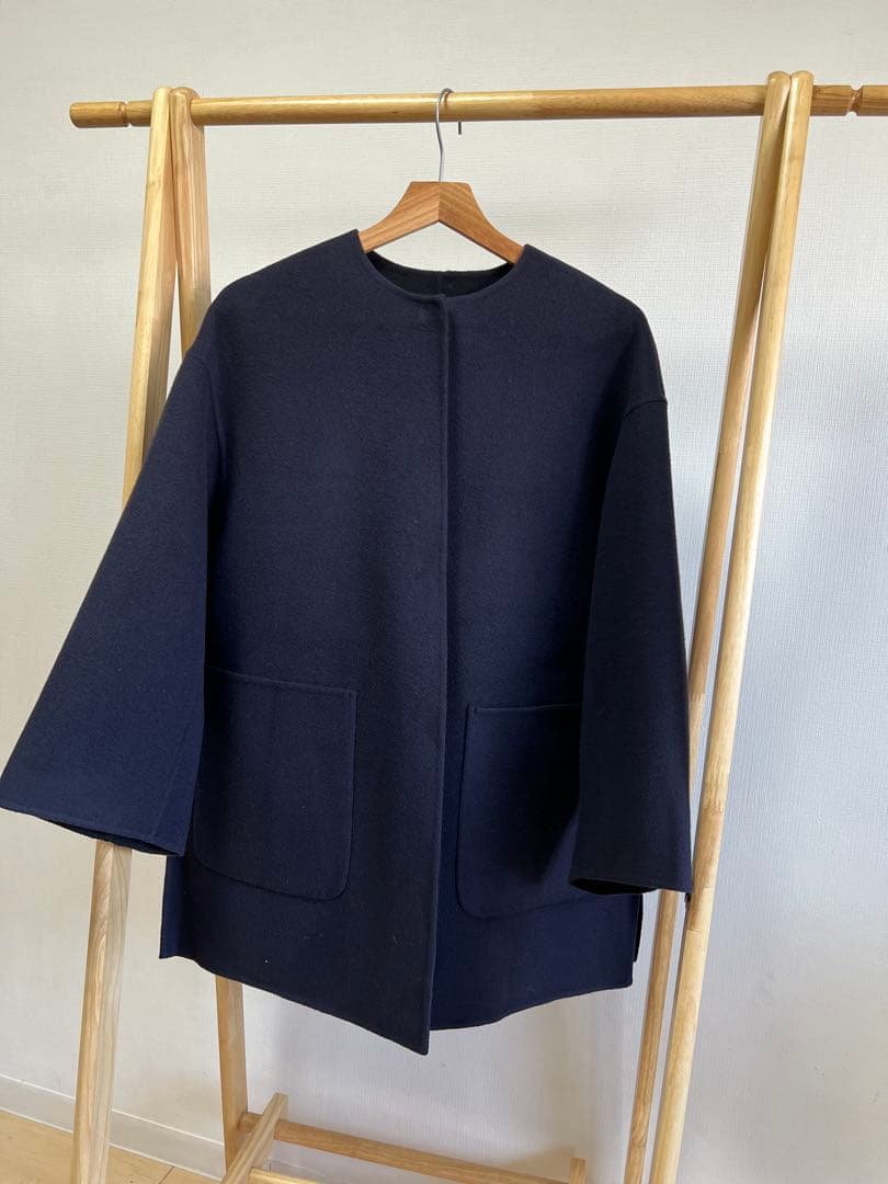 UNITED ARROWS バイカラー リバー ミドルコート　2025AW★今季