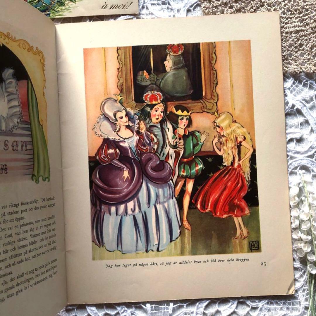 RN80 洋書古書 北欧ヴィンテージ ☆スウェーデン アンデルセン童話