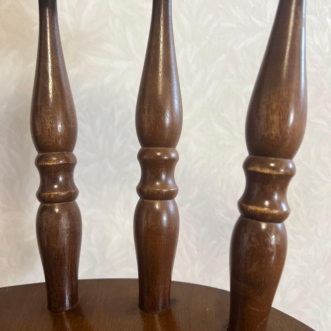 ウィンザーチェア 木製 回転チェア レトロ 回転式 ダイニングチェア ②