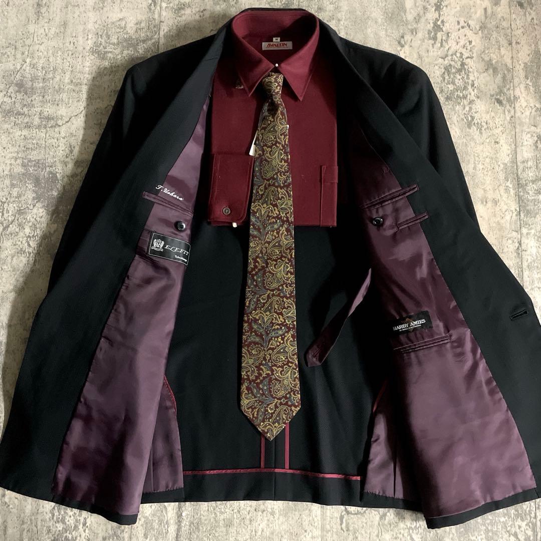 極美品 極上ウール Christian Dior ネクタイ 蛇柄 ダブルスーツ