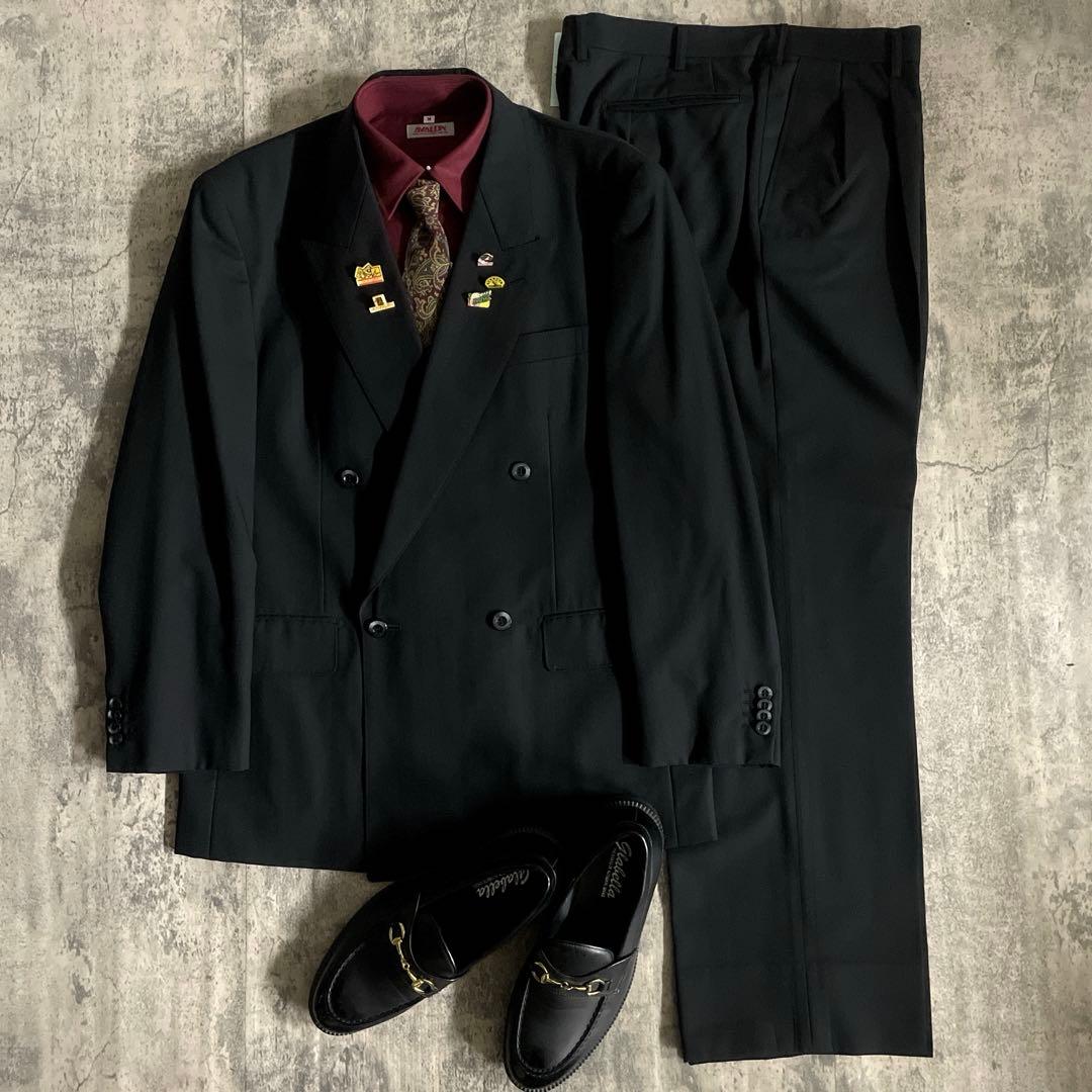 極美品 極上ウール Christian Dior ネクタイ 蛇柄 ダブルスーツ