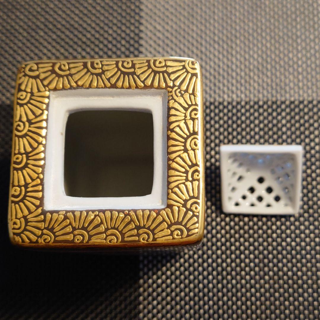 2374)  九谷焼 錦峰　細字 香爐