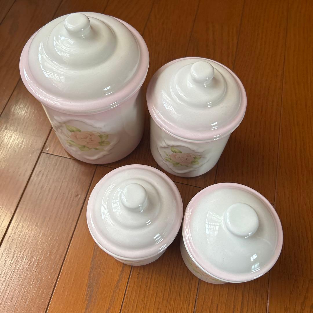 リンディ　ホーローキャニスター 4個セット　イマン ホーロー