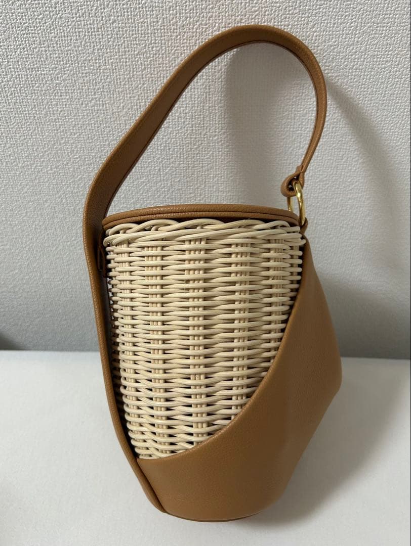 POLENE ポレーヌ　yke タン　レザーカゴバッグ